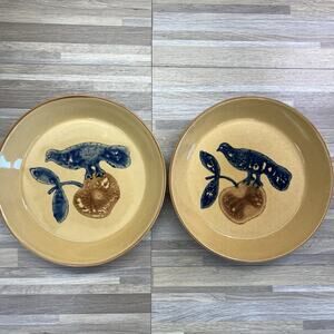 Pfaltzgraff America Pie Plate Pan Dish MAFA USA #576 Bird Serving - JL378